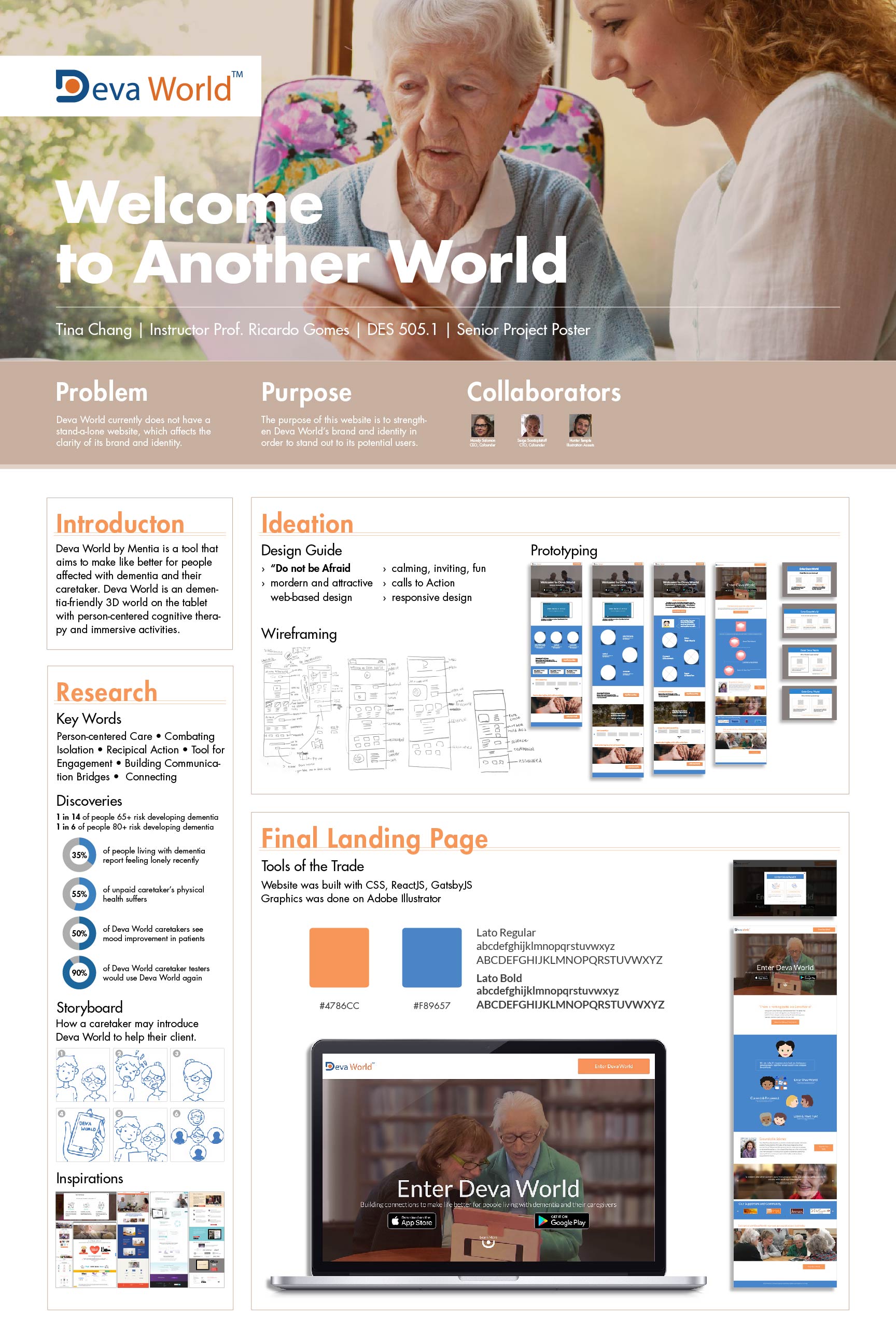 Deva World landing page project poster