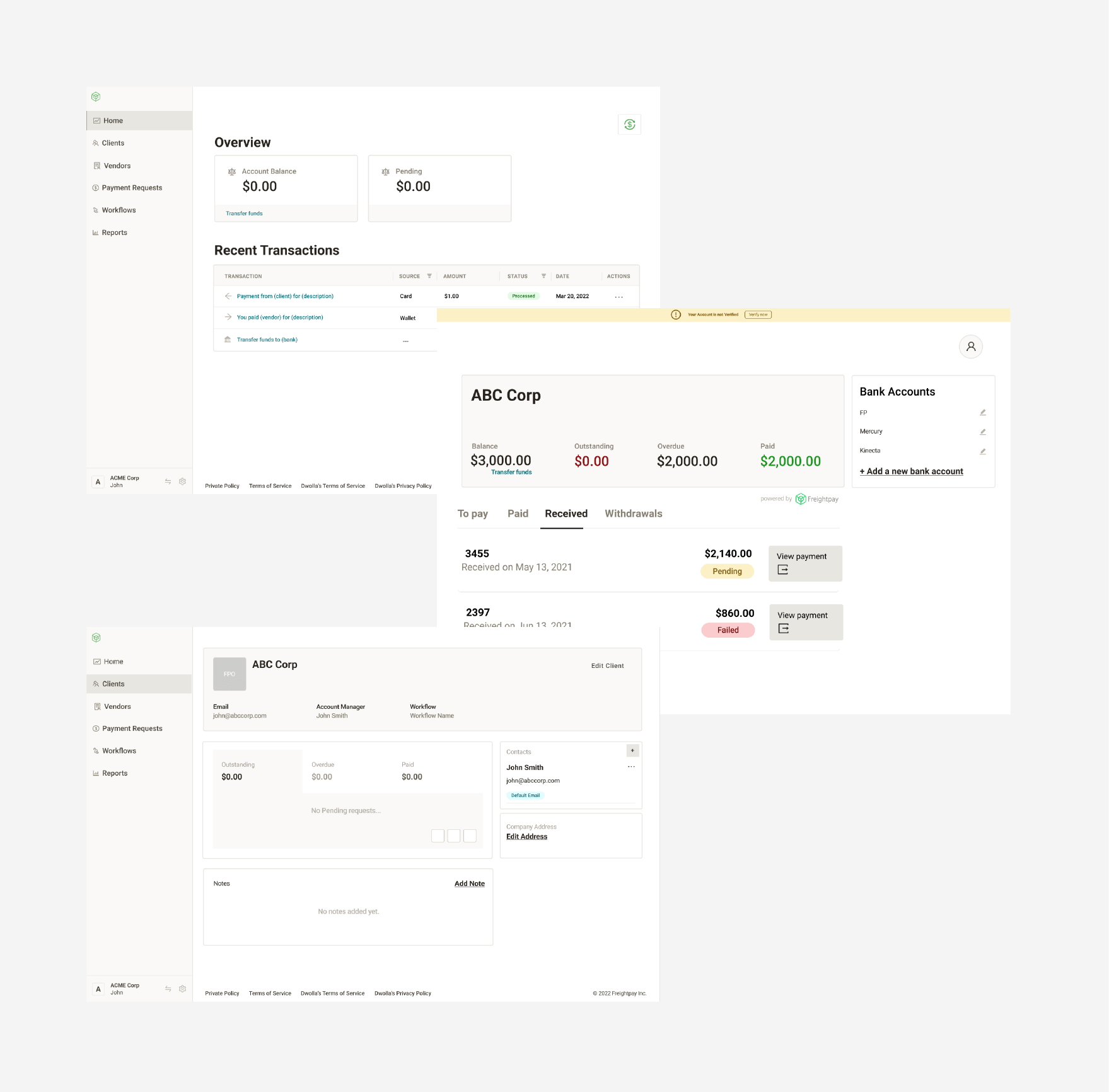 Curant's old app design